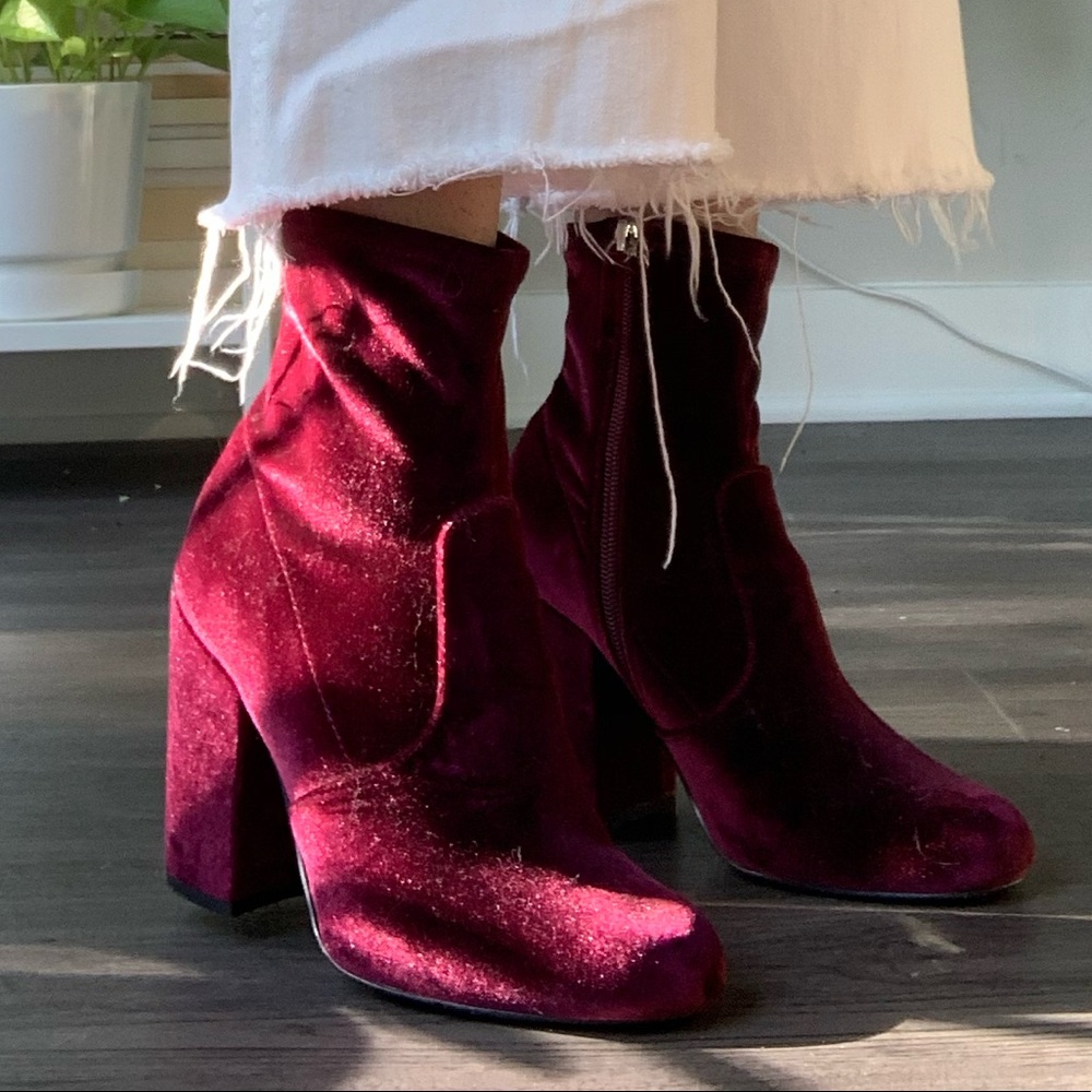 Velvet Steve Madden Booties